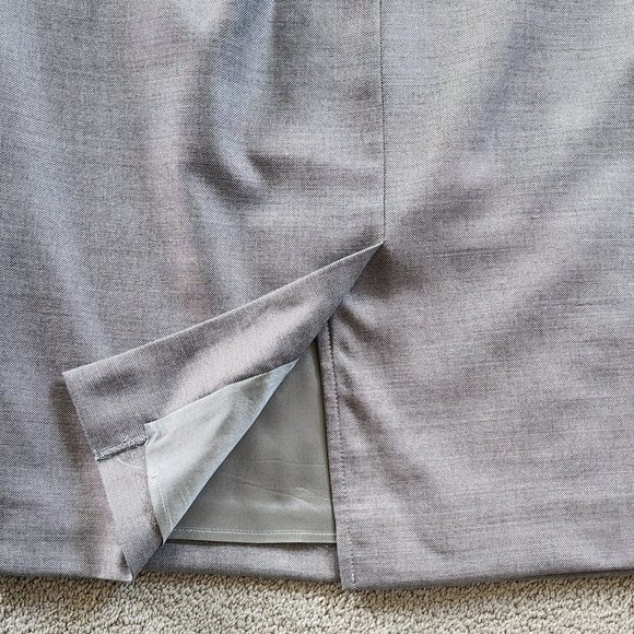 Max Mara silverish gray textured wool/silk skirt Sz 6 Made in Italy - Picture 6 of 8